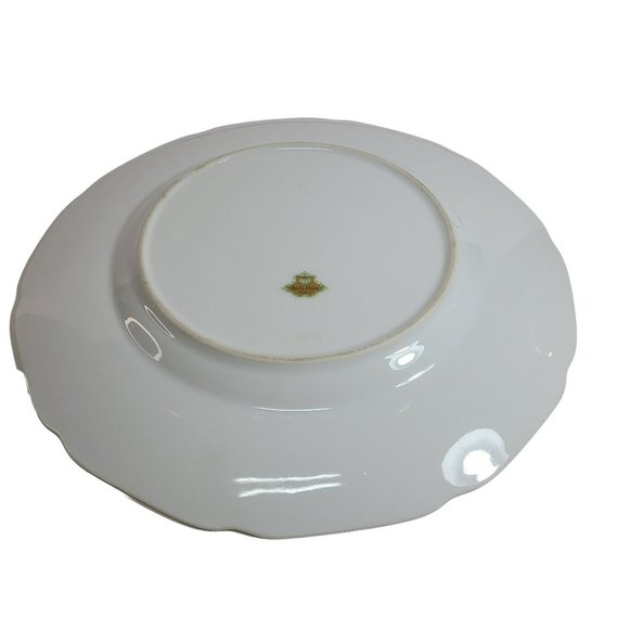 Rare Meito China Japan 10" Dinner Plate Floral Rim Center & Gold Scroll Pattern - Picture 11 of 13